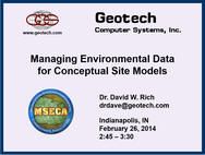 Managing Environmental Data for Conceptual Site Models