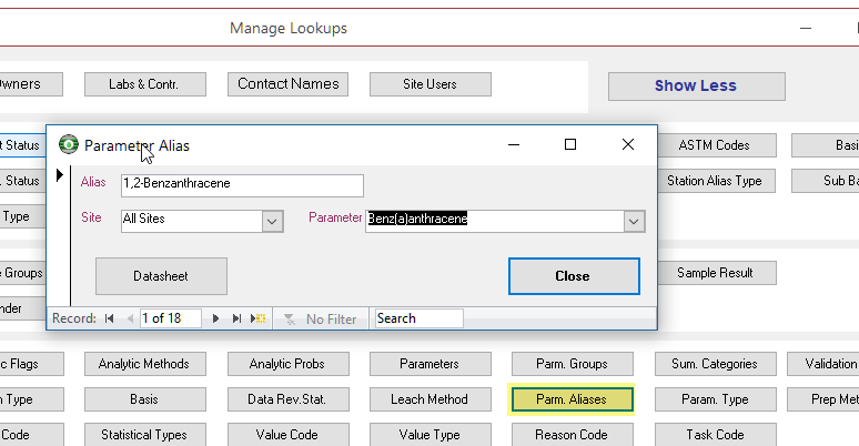 Parameter Alias Form