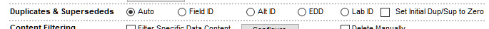 Duplicates & Supersededs settings in IMPORT WIZARD form