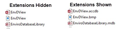 file extensions hidden and shown