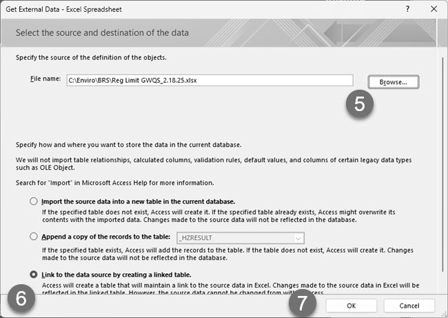 link excel file