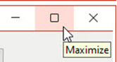 maximizing window