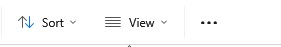 view or dots folder options